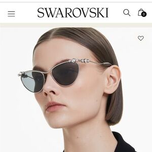 Swarovski Cat Eye Sunglasses with rhinestones